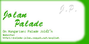 jolan palade business card